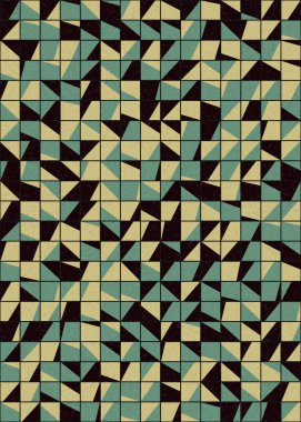 Soyut Geometrik Desen üretken hesaplama sanatı çizimi