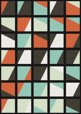 Soyut Geometrik Desen üretken hesaplama sanatı çizimi