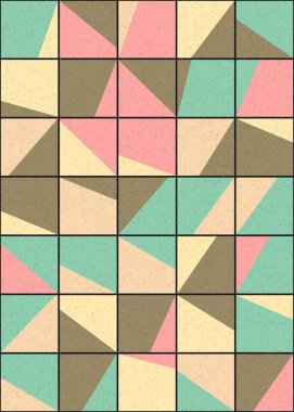 Soyut Geometrik Desen üretken hesaplama sanatı çizimi