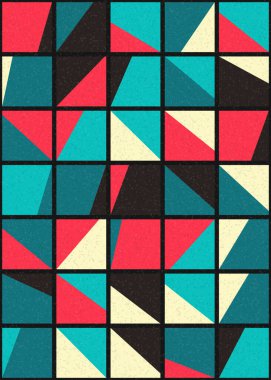 Soyut Geometrik Desen üretken hesaplama sanatı çizimi