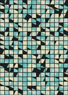 Soyut Geometrik Desen üretken hesaplama sanatı çizimi