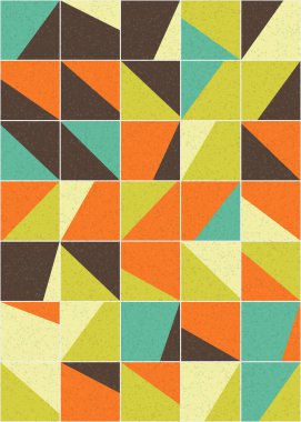 Soyut Geometrik Desen üretken hesaplama sanatı çizimi