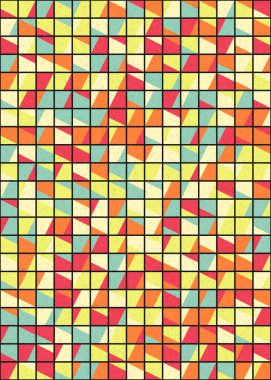 Soyut Geometrik Desen üretken hesaplama sanatı çizimi