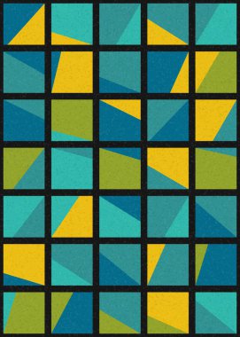 Soyut Geometrik Desen üretken hesaplama sanatı çizimi