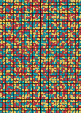 Soyut Geometrik Desen üretken hesaplama sanatı çizimi