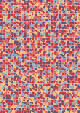 Soyut Geometrik Desen üretken hesaplama sanatı çizimi