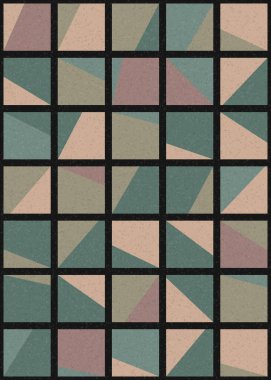 Soyut Geometrik Desen üretken hesaplama sanatı çizimi