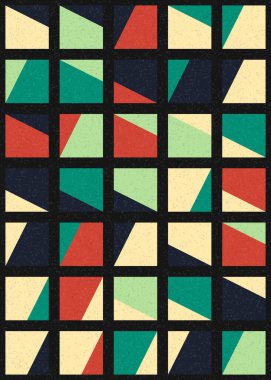 Soyut Geometrik Desen üretken hesaplama sanatı çizimi