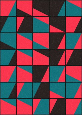 Soyut Geometrik Desen üretken hesaplama sanatı çizimi