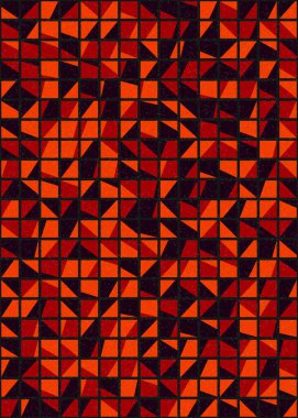 Soyut Geometrik Desen üretken hesaplama sanatı çizimi