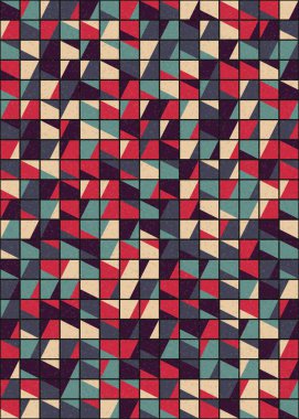 Soyut Geometrik Desen üretken hesaplama sanatı çizimi