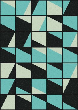 Soyut Geometrik Desen üretken hesaplama sanatı çizimi