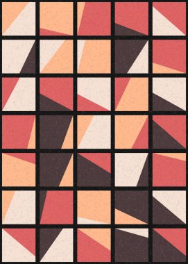 Soyut Geometrik Desen üretken hesaplama sanatı çizimi