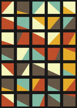 Soyut Geometrik Desen üretken hesaplama sanatı çizimi