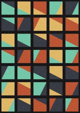 Soyut Geometrik Desen üretken hesaplama sanatı çizimi