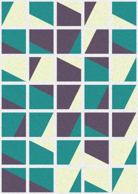 Soyut Geometrik Desen üretken hesaplama sanatı çizimi