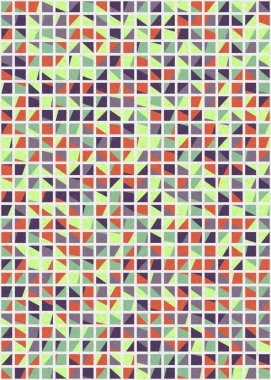 Soyut Geometrik Desen üretken hesaplama sanatı çizimi