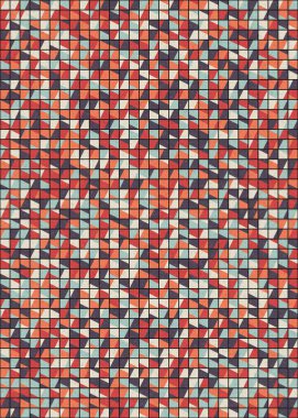 Soyut Geometrik Desen üretken hesaplama sanatı çizimi