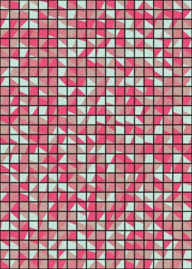 Soyut Geometrik Desen üretken hesaplama sanatı çizimi