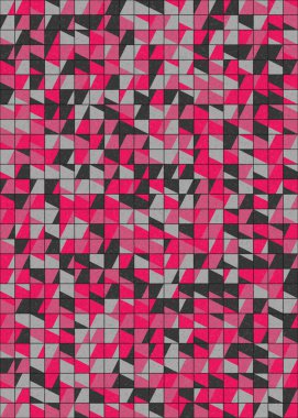 Soyut Geometrik Desen üretken hesaplama sanatı çizimi