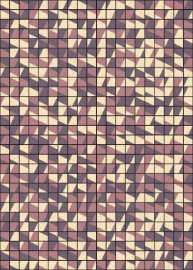 Soyut Geometrik Desen üretken hesaplama sanatı çizimi