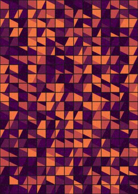 Soyut Geometrik Desen üretken hesaplama sanatı çizimi