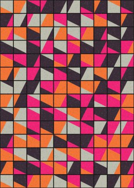 Soyut Geometrik Desen üretken hesaplama sanatı çizimi