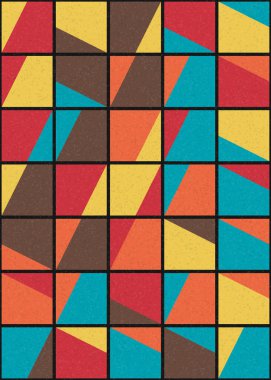 Soyut Geometrik Desen üretken hesaplama sanatı çizimi