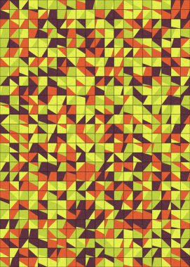 Soyut Geometrik Desen üretken hesaplama sanatı çizimi