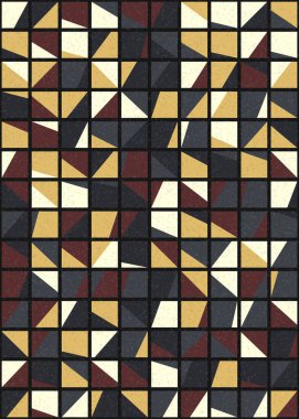 Soyut Geometrik Desen üretken hesaplama sanatı çizimi