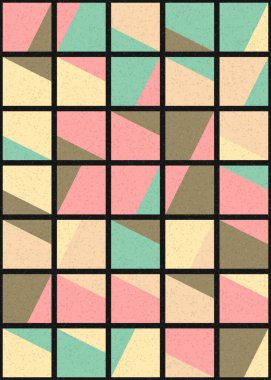 Soyut Geometrik Desen üretken hesaplama sanatı çizimi