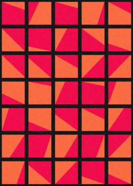 Soyut Geometrik Desen üretken hesaplama sanatı çizimi