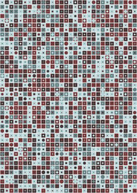 Soyut Geometrik Desen üretken hesaplama sanatı çizimi
