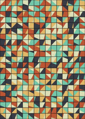 Soyut Geometrik Desen üretken hesaplama sanatı çizimi