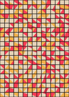 Soyut Geometrik Desen üretken hesaplama sanatı çizimi