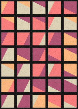 Soyut Geometrik Desen üretken hesaplama sanatı çizimi