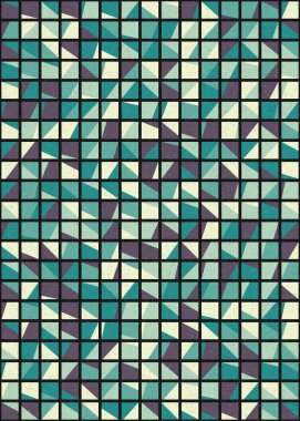 Soyut Geometrik Desen üretken hesaplama sanatı çizimi