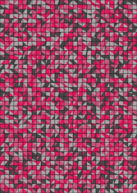 Soyut Geometrik Desen üretken hesaplama sanatı çizimi