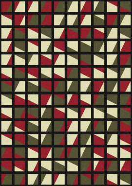 Soyut Geometrik Desen üretken hesaplama sanatı çizimi