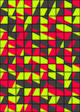 Soyut Geometrik Desen üretken hesaplama sanatı çizimi