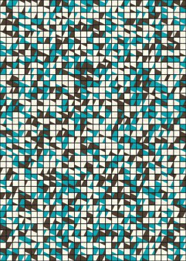 Soyut Geometrik Desen üretken hesaplama sanatı çizimi