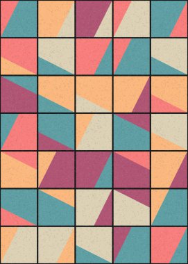 Soyut Geometrik Desen üretken hesaplama sanatı çizimi