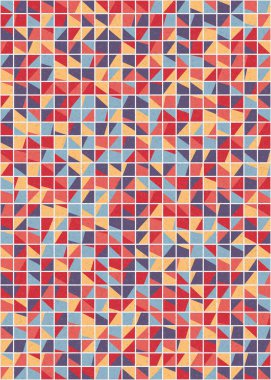 Soyut Geometrik Desen üretken hesaplama sanatı çizimi