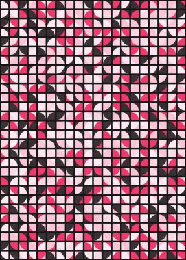 Soyut Geometrik Desen üretken hesaplama sanatı çizimi