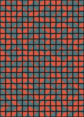 Soyut Geometrik Desen üretken hesaplama sanatı çizimi