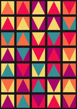 Soyut Geometrik Desen üretken hesaplama sanatı çizimi 