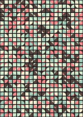 Soyut Geometrik Desen üretken hesaplama sanatı çizimi