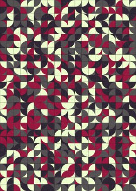 Soyut Geometrik Desen üretken hesaplama sanatı çizimi