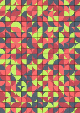 Soyut Geometrik Desen üretken hesaplama sanatı çizimi