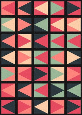 Soyut Geometrik Desen üretken hesaplama sanatı çizimi